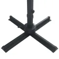Parasol déporté avec lumières LED Aluminium 400x300 cm noir