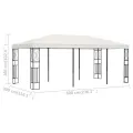 Belvédère 3x6 m Crème Tissu