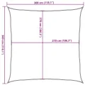 Voile d'ombrage 160 g/m² Marron 3x3 m PEHD