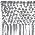 Rideau en macramé Anthracite 140x240 cm Coton