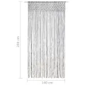 Rideau en macramé Anthracite 140x240 cm Coton