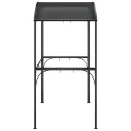 Gazebo BBQ et étagères latérales anthracite 220x115x230cm acier