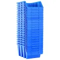 Bacs de rangement empilables 20 pcs bleu plastique