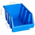 Bacs de rangement empilables 20 pcs bleu plastique