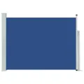 Auvent latéral rétractable de patio 120x500 cm Bleu