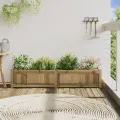 Jardinière 150x31x31 cm bois de pin imprégné