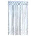 Rideau en macramé Bleu 140x240 cm Coton