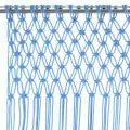 Rideau en macramé Bleu 140x240 cm Coton