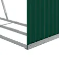 Porte-bûches vert 120x45x100 cm acier galvanisé