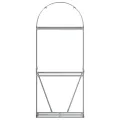 Porte-bûches anthracite 80x45x190 cm acier galvanisé