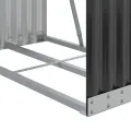 Porte-bûches anthracite 80x45x190 cm acier galvanisé