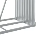 Porte-bûches anthracite 80x45x190 cm acier galvanisé