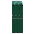 Porte-bûches vert 120x45x140 cm acier galvanisé