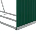 Porte-bûches vert 120x45x140 cm acier galvanisé