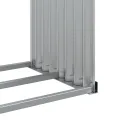 Porte-bûches vert 120x45x140 cm acier galvanisé