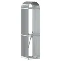 Porte-bûches gris clair 40x45x170 cm acier galvanisé