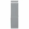 Porte-bûches gris clair 40x45x170 cm acier galvanisé