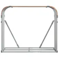 Porte-bûches marron clair 120x45x100 cm acier galvanisé