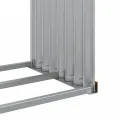 Porte-bûches marron clair 120x45x100 cm acier galvanisé
