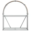 Porte-bûches marron clair 120x45x140 cm acier galvanisé