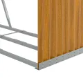 Porte-bûches marron clair 120x45x140 cm acier galvanisé