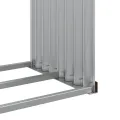 Porte-bûches marron clair 120x45x140 cm acier galvanisé