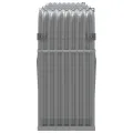 Porte-bûches gris clair 234x45x100 cm acier galvanisé