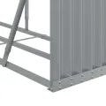 Porte-bûches gris clair 234x45x100 cm acier galvanisé