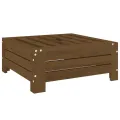 Couvercle de base de parasol marron miel bois massif de pin