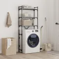 Étagère de lave-linge sonoma gris 67x25x163 cm bois ingénierie