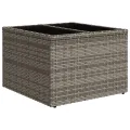 Salon de jardin 6 pcs avec coussins gris résine tressée