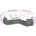 Salon de jardin avec coussins 5 pcs beige résine tressée