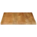 Dessus de table à bord vivant 60x60x2,5 cm bois massif manguier