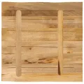 Dessus de table bord vivant 40x40x2,5 cm bois de manguier brut
