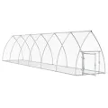 Clapier argenté 600x105x120 cm acier galvanisé