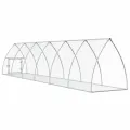 Clapier argenté 600x105x120 cm acier galvanisé