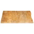 Dessus de table à bord vivant 100x80x2,5cm bois massif manguier