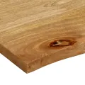 Dessus de table à bord vivant 100x80x2,5cm bois massif manguier