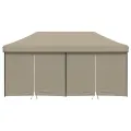 Tente de réception pliable escamotable 4 parois latérales taupe
