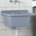 Lavabo pour montage murale gris 50x35x24 cm résine