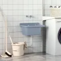 Lavabo pour montage murale gris 50x35x24 cm résine