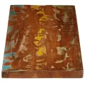 Dessus de table 110x20x3,8cm rectangulaire bois massif récupéré