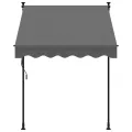 Auvent rétractable anthracite 150x150 m tissu et acier