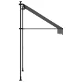 Auvent rétractable anthracite 150x150 m tissu et acier