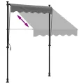 Auvent rétractable anthracite 150x150 m tissu et acier
