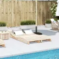 Chaises longues lot de 2 205x60x31,5cm bois massif de pin
