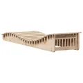 Chaises longues lot de 2 205x60x31,5cm bois massif de pin