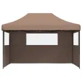 Tente de réception pliable escamotable avec 3 parois latérales