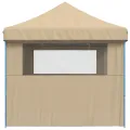 Tente de réception pliable escamotable avec 3 parois latérales