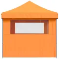 Tente de réception pliable escamotable avec 3 parois latérales